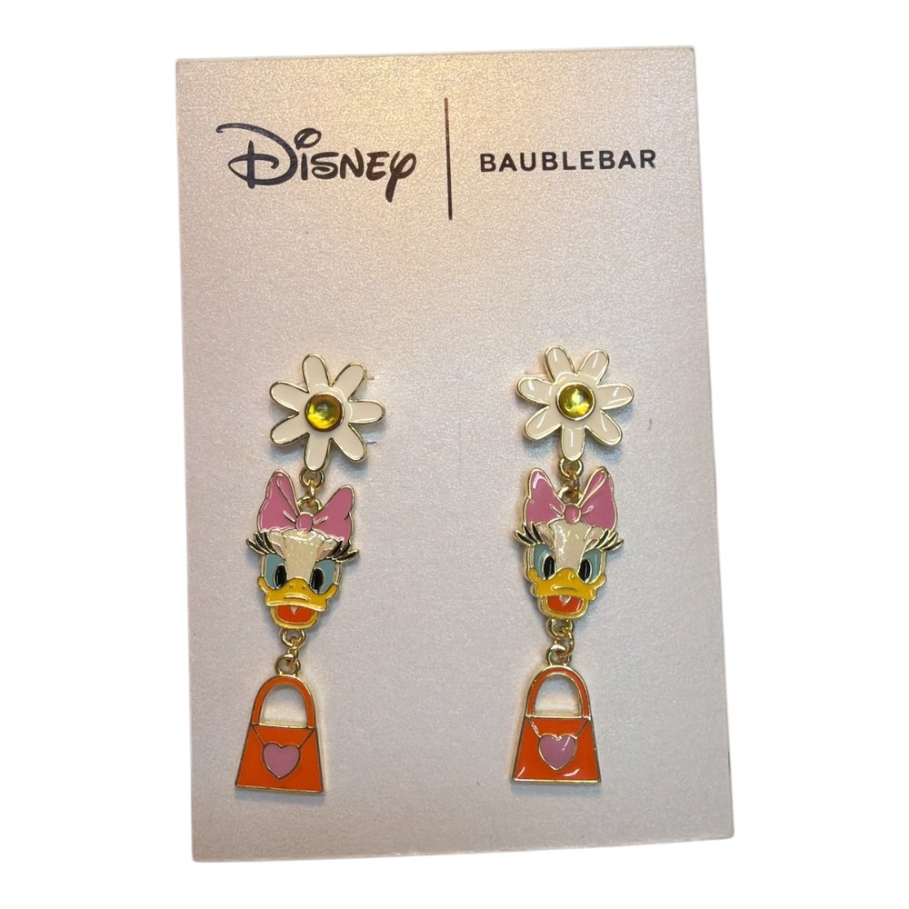 Disney & Baublebar Daisy Duck Purse Dangle Earrings NEW
